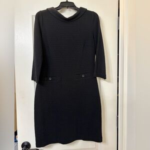 Boden Black Long Sleeve Sheath Dress
